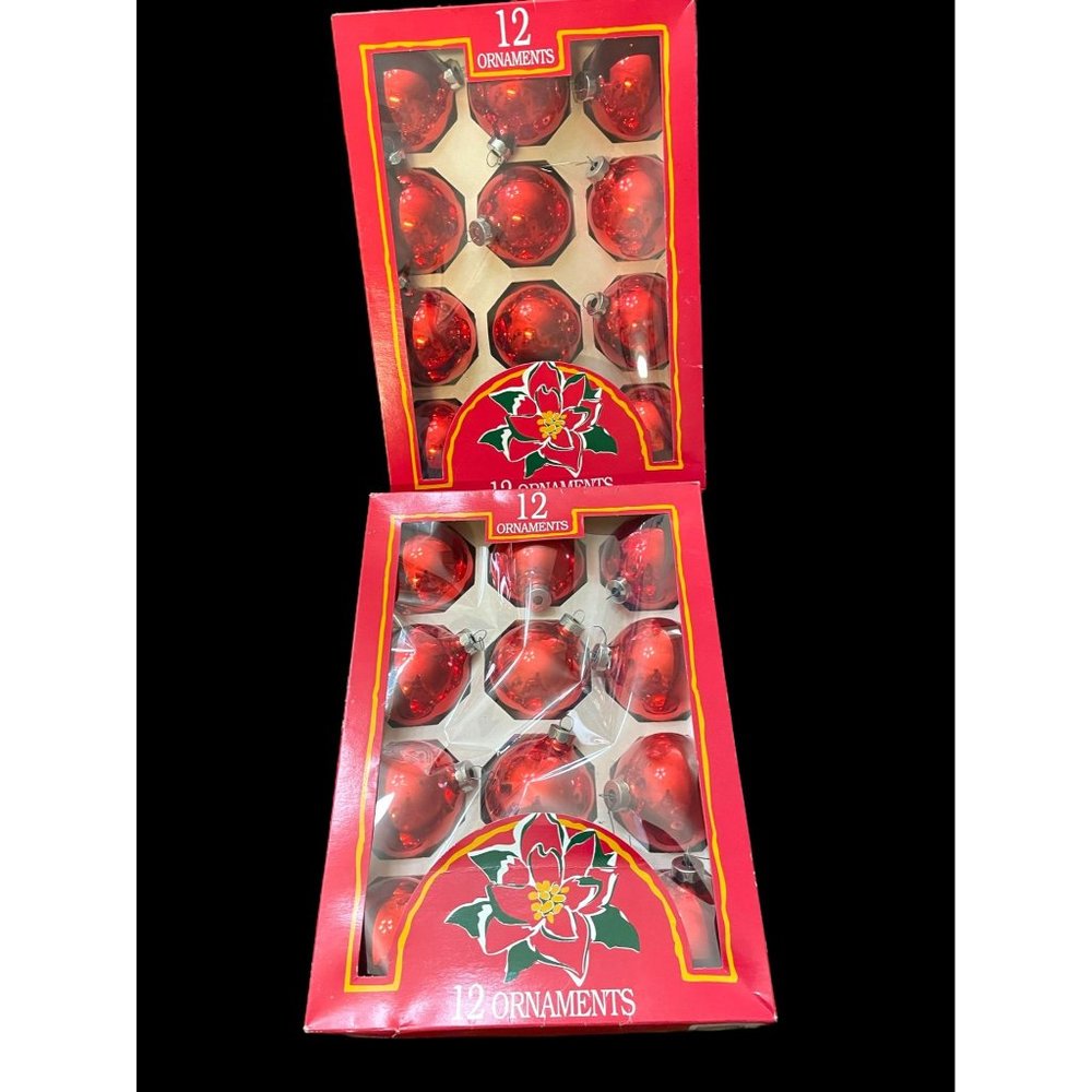 Vintage Glass Christmas Holiday Ornaments